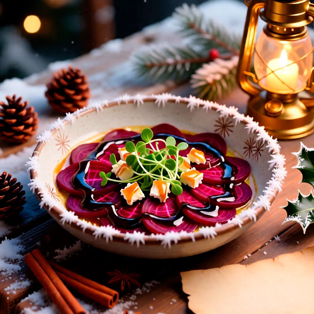 Рецепт карпаччо из свёклы с козьим сыром